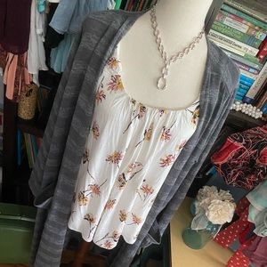 LuLaRoe sweater black and grey striped xl